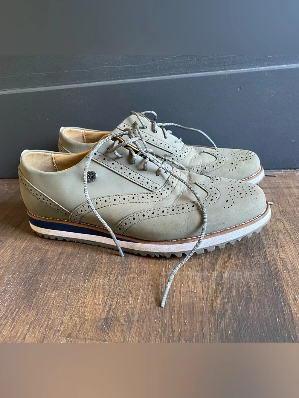 FootJoy Women's Olive Green Wingtip Golf Shoes